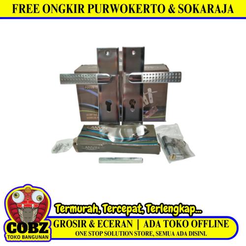 LANVIN M008 SN / CP Handle Door Lock Tarikan Handle Kunci Pintu Tanggung Set