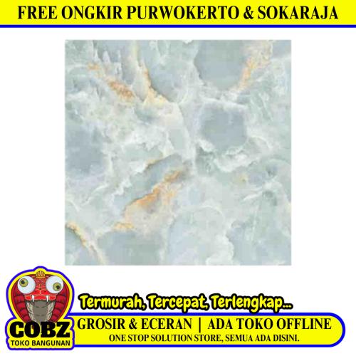 60 CM x 60 CM / SERENITY ONYX BLUE Granit Lantai Rumah Glossy Dus