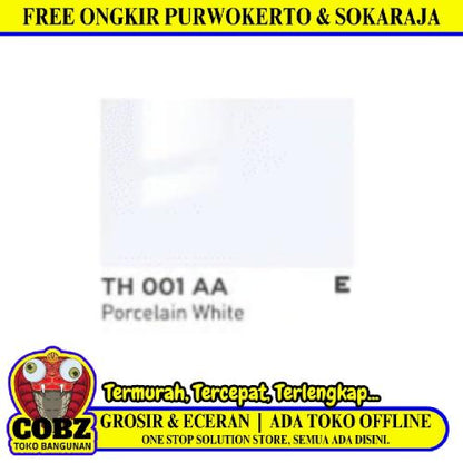 122 CM x 244 CM / TACO WHITE GLOSSY 001 AA HPL Lembar