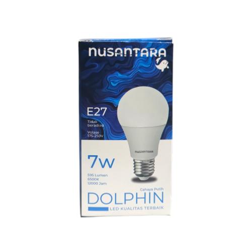 7 WATT / NUSANTARA DOLPHIN LED Lampu Bohlam Bulb Putih