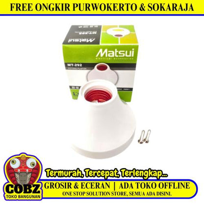 MATSUI 292 Fitting Tempat Lampu Plafon Atap Tempel Bulat Besar Putih