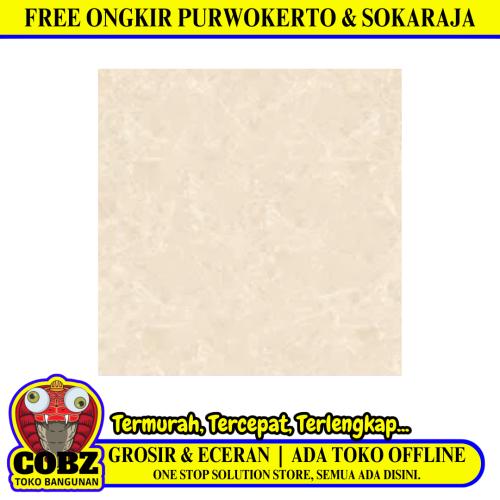 50 CM x 50 CM / UNO ALPEN Keramik Lantai Rumah Glossy Cream Dus