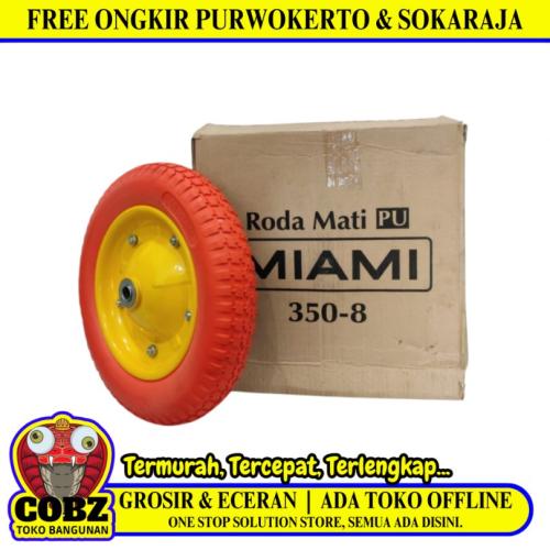 8 IN / MIAMI Roda Ban Mati Gerobak Angkong Sorong Pasir Cor Set