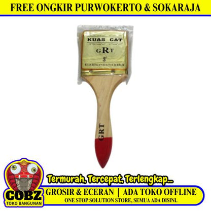 3 IN / GRT Kuas Cat Tembok Kayu Besi Air Acrylic Paint Brush