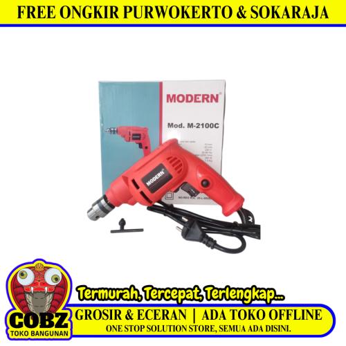 MODERN M-2100C Mesin Bor Tangan Drill 2 Way Kabel Set
