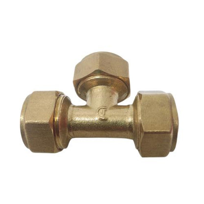 T 20 / TM Tee Sambungan Fitting Selang Pex Air Panas Kuningan