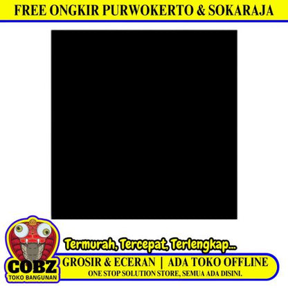 60 CM x 60 CM / PLATINUM DIOR Keramik Lantai Rumah Glossy Hitam Dus