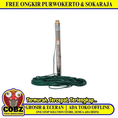 0.3 PK x 3 IN x 40 M / WASSER SD-P303-11K2 Pompa Celup Sumur Bor Submersible Satelit Set