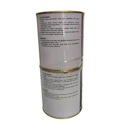1 KG + 1 KG / MILAN EPOXY ADHESIVE Lem Kayu 2 Komponen Resin Hardener Set
