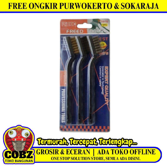 7 IN / FREED 02 Sikat Kawat Nylon Pembersih Kerak Karat Mini Set