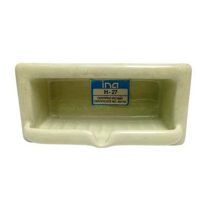 11 CM x 22 CM x 10 CM / INA H - 27 Tempat Sabun Tanam Dinding Keramik Apple Green