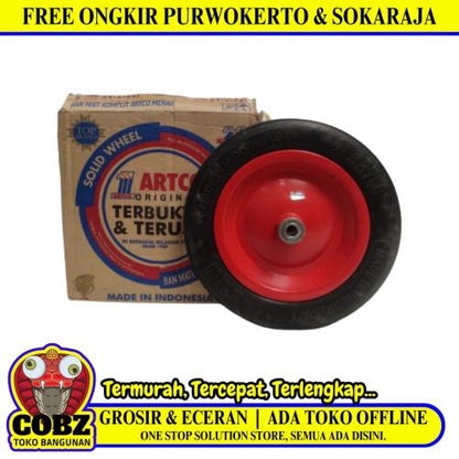 8 IN /ARTCO Roda Ban Mati Gerobak Angkong Sorong Pasir Cor Set