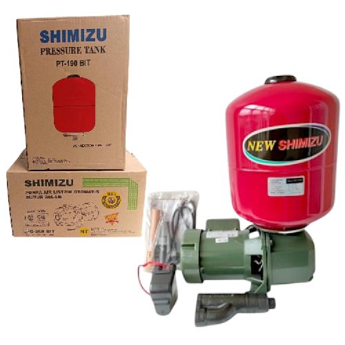SHIMIZU PC-268 BIT Pompa Air Listrik Sumur Dalam Jet Pump Otomatis Set