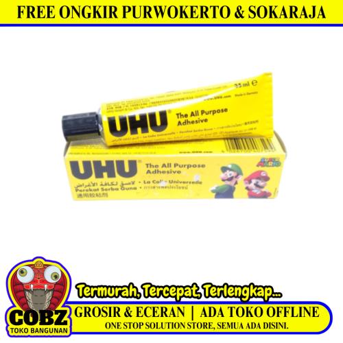 35 GR / UHU Lem Mainan Plastik Kertas All Purpose Glue Dus