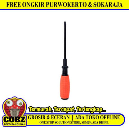 4 IN / FEI BAO Obeng Screwdriver One Way Plus Gagang Karet