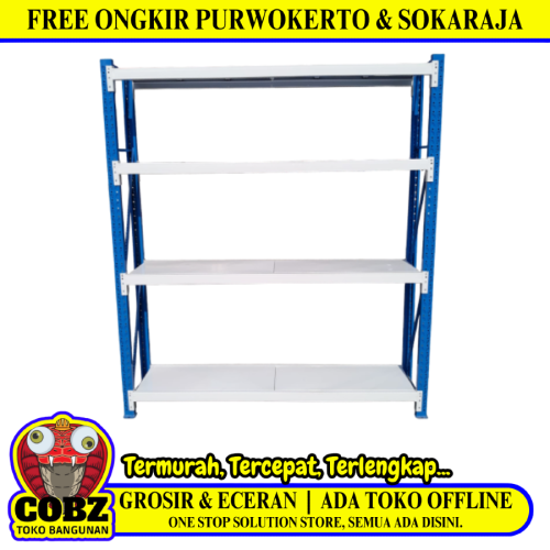 LB 45 CM x L 180 CM x T 250 CM / TM DS Rak Gudang Biru Cream Set