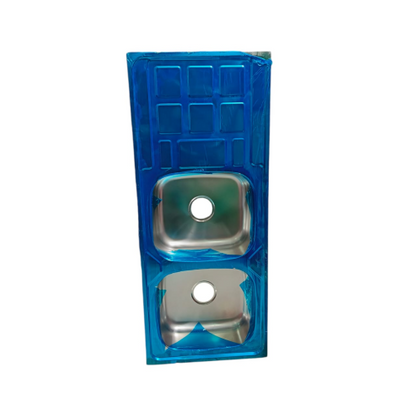 120 CM x 50 CM x 15 CM / FAWI Bak Cuci Piring Washbak 2 Lubang + Acc Set