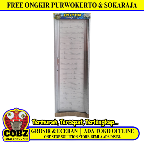 8 CM x 66 CM x 195 CM / HILTON HTPG 11 Pintu Kamar Mandi Galvalum Kanan Set