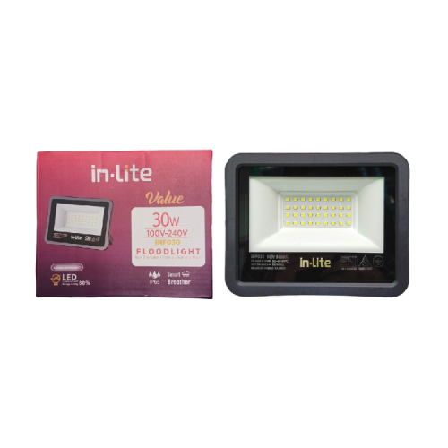 30 WATT / IN-LITE VALUE Lampu Kap Sorot Tembak Jalan Flood Light Putih