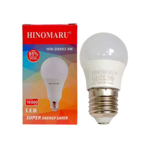 3 WATT / HINOMARU HIN-D8003 LED Lampu Bohlam Bulb Moto Putih