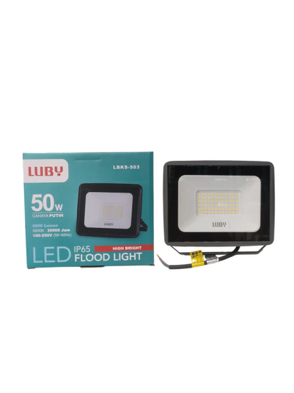 50 WATT / LUBY LBKS-503 Lampu Kap Sorot Tembak Jalan Flood Light Putih