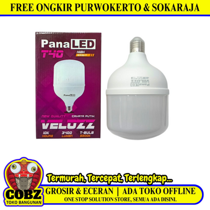 40 WATT / PANALED VELOZZ LED  Lampu Bohlam Bulb Moto Putih