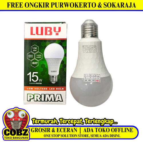 15 WATT / LUBY PRIMA LED Lampu Bohlam Bulb Moto Putih