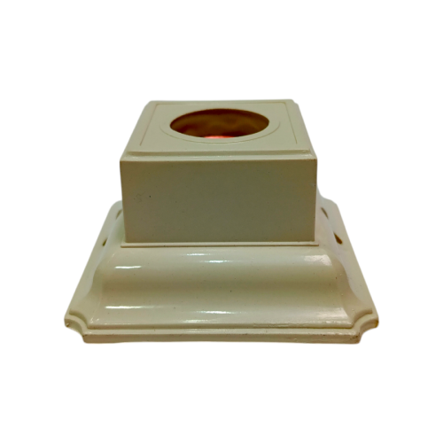 DEXTA DX-504 Fitting Tempat Lampu Plafon Atap Tempel Kotak Kecil Putih