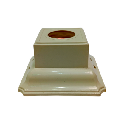 DEXTA DX-504 Fitting Tempat Lampu Plafon Atap Tempel Kotak Kecil Putih