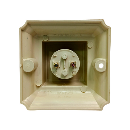 DEXTA DX-504 Fitting Tempat Lampu Plafon Atap Tempel Kotak Kecil Putih