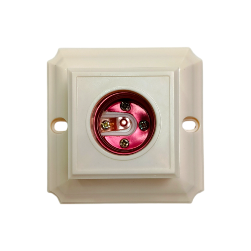 BRIGHT-G Fitting Tempat Lampu Plafon Atap Tempel Kotak Besar Putih