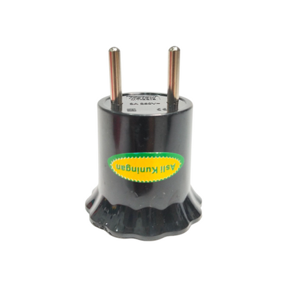 MATSUI Fitting Lampu Saklar Steker Colok Dinding Tidur + Switch Hitam