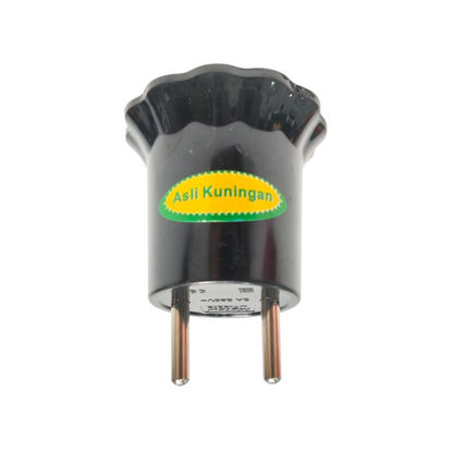 MATSUI Fitting Lampu Saklar Steker Colok Dinding Tidur + Switch Hitam