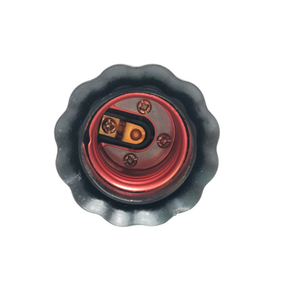 MATSUI Fitting Lampu Saklar Steker Colok Dinding Tidur + Switch Hitam