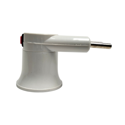 MIKOTEK Fitting Lampu Saklar Steker Colok Dinding Tidur + Switch Putih