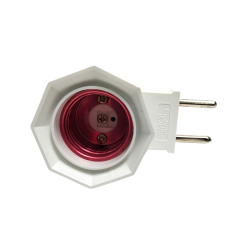 PIOLINE PL-A99 Fitting Lampu Saklar Steker Colok Dinding Tidur + Switch Putih