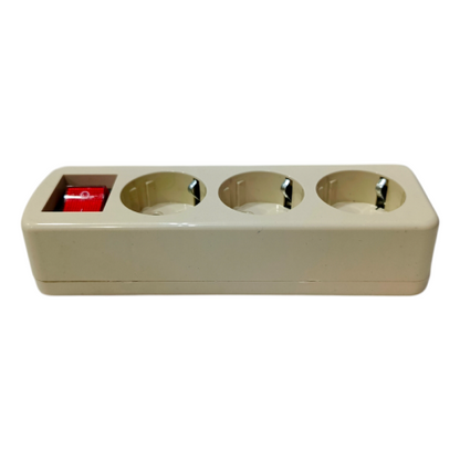 3 LUBANG / DEXTA DX-803 Stop Kontak Terminal Arde Tempel OB Outbow Cream