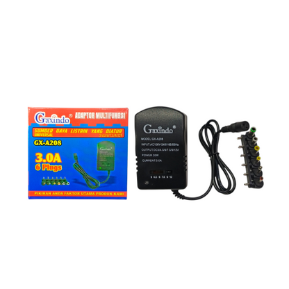 GAXINDO GXA208 Adaptor Charger Universal Multifungsi