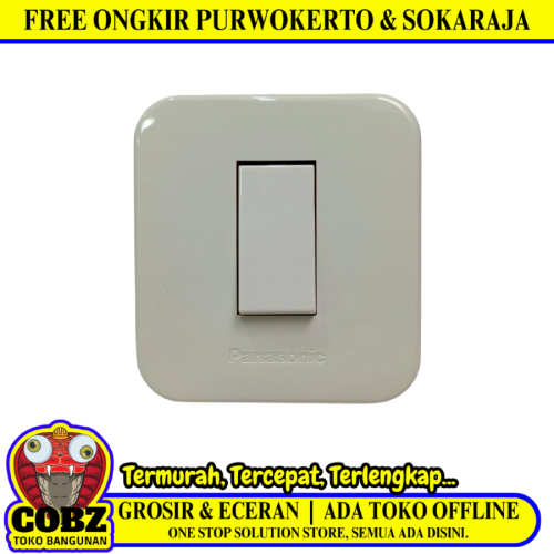 PANASONIC WSJ3001 Saklar Tunggal Single Engkel 1 Gang Tempel OB Outbow Putih