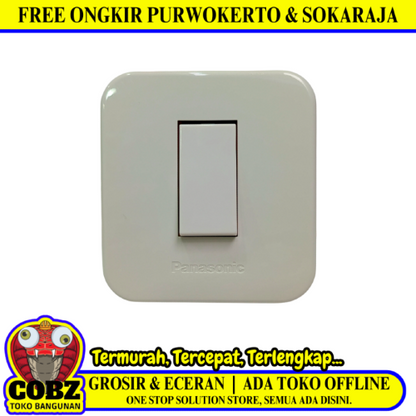 PANASONIC WSJ3001 Saklar Tunggal Single Engkel 1 Gang Tempel OB Outbow Putih