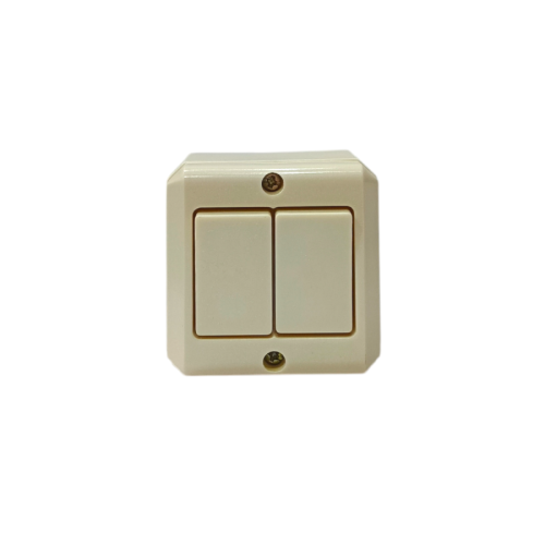 MORGEN MG652 Saklar Ganda Double Seri 2 Gang Tempel OB Outbow Putih