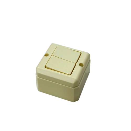 MORGEN MG652 Saklar Ganda Double Seri 2 Gang Tempel OB Outbow Putih