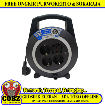 10 M /  LOYAL YUNIOR LY-110 Kabel Roll Stop Kontak Colokan Full Tembaga Standar