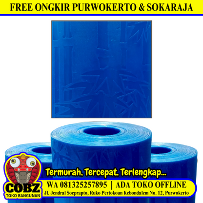 0.6 MM x 100 CM / FLEXILON BAMBO Fiber Pintu Pagar Teras Blue Meter