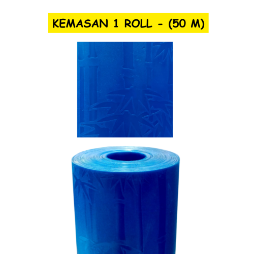 0.6 MM x 100 CM x 50 M / FLEXILON BAMBO Fiber Pintu Pagar Teras  Blue Roll