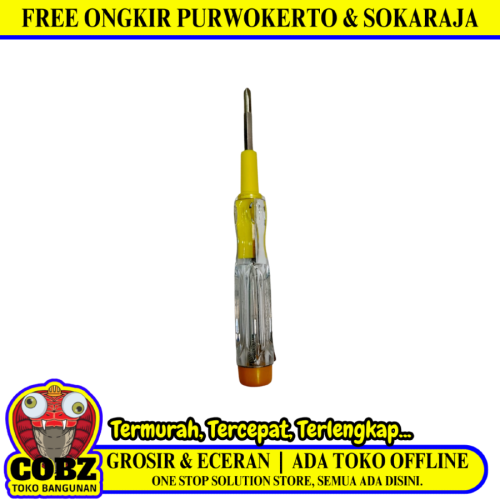 3 IN / SINSEKI 883 Obeng Tespen AC Listrik Lampu Cahaya Minus
