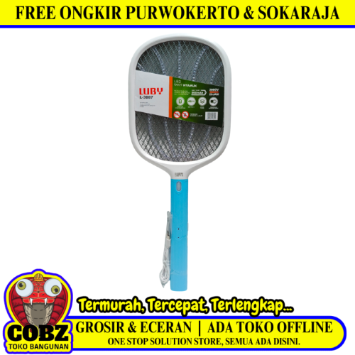 Mosquito Swatter Raket Nyamuk Cas Rechargeable Jenis Charge
