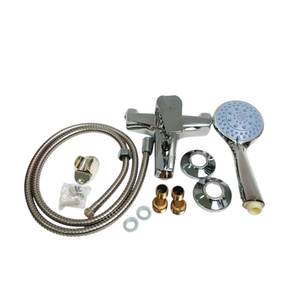 1/2 IN / VICENZZO SL 9025 Kran Shower Panas Dingin Stainless + Selang + Shower Set