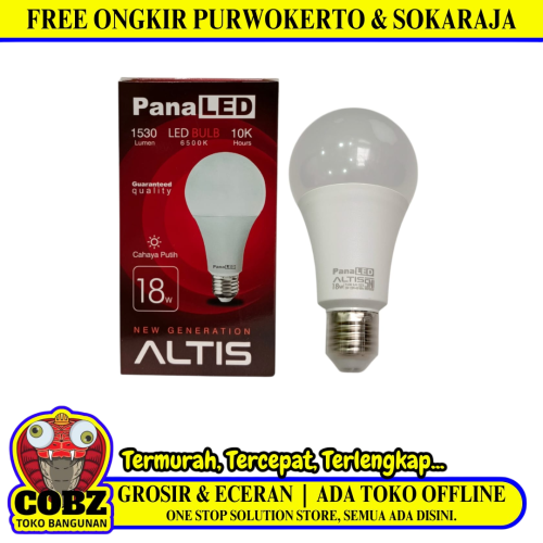 18 WATT / PANALED ALTIS LED Lampu Bohlam Bulb Moto Putih
