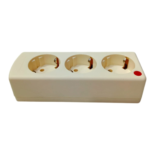 3 LUBANG / BRIGHT-G Stop Kontak Terminal Arde Tempel OB Outbow Putih